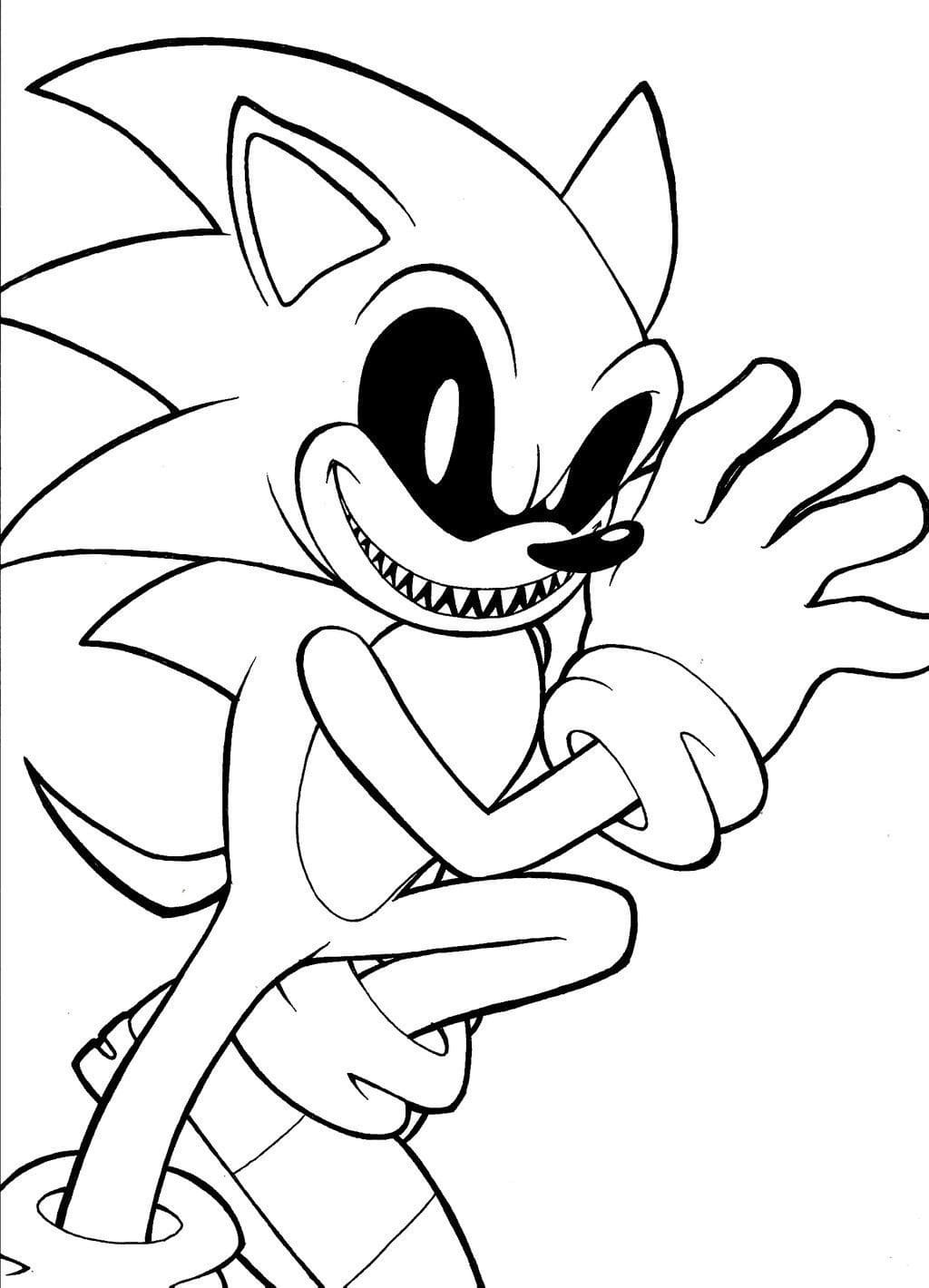 Sonic exe coloring pages