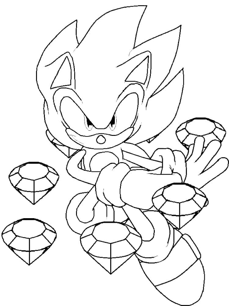 Download sonic the hedgehog coloring page