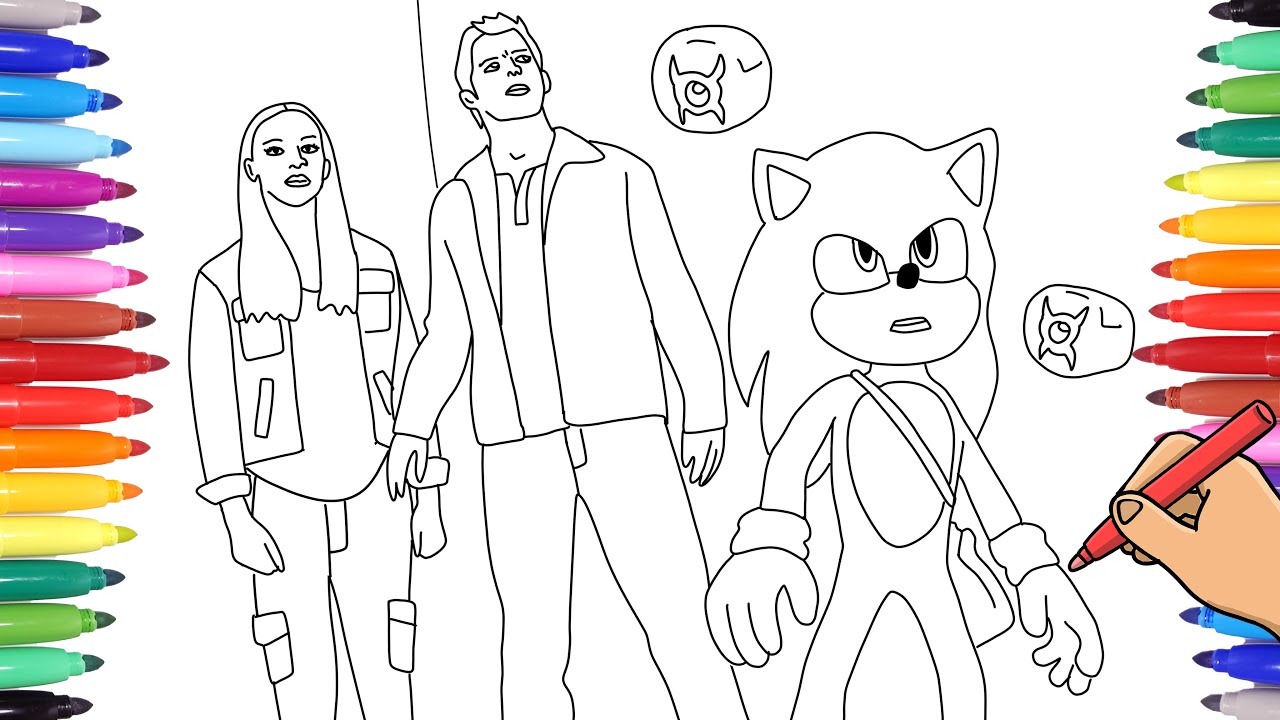 Sonic the hedgehog ovie coloring pages