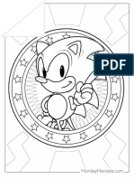 Super sonic coloring page for kids pdf