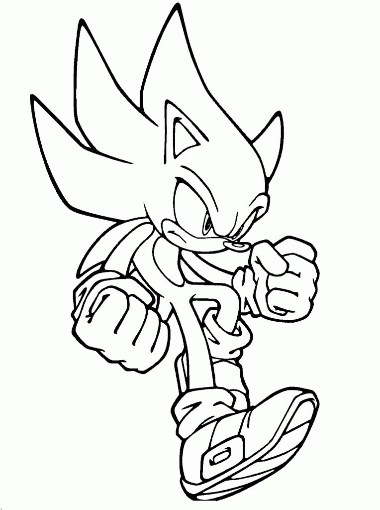 Of super sonic coloring page