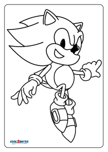 Free printable super sonic coloring pages for kids