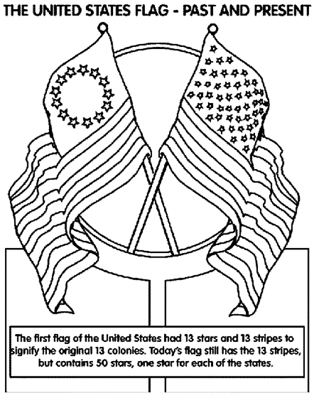 The united states of america flag coloring page