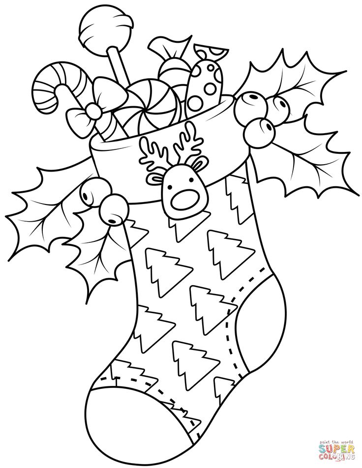 Christmas stocking coloring page from christmas stockings category sâ christmas coloring pages printable christmas coloring pages free christmas coloring pages