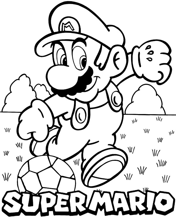 Print coloring sheet mario soccerfootball