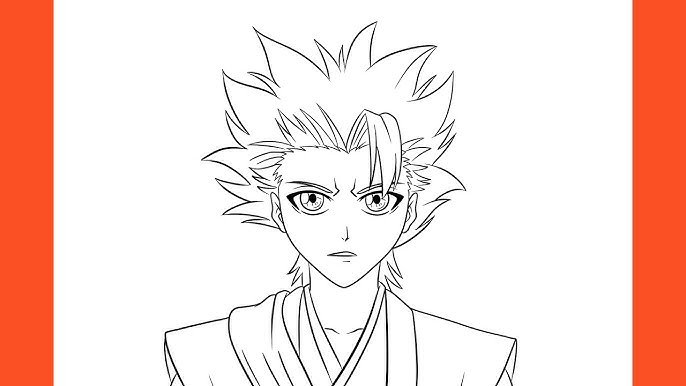 How to draw toshiro bleach