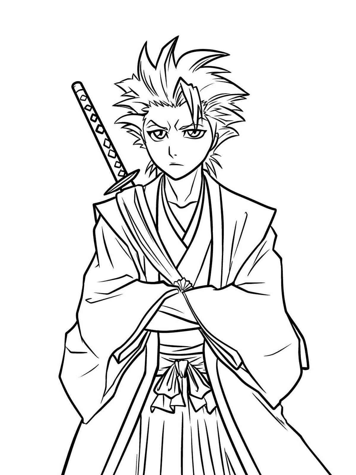 Toshiro hitsugaya coloring pages