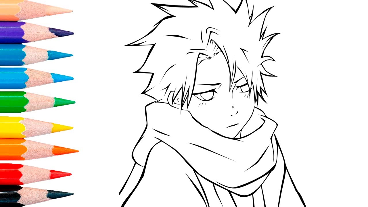 Toshiro hitsugaya coloring pages anime coloring pages