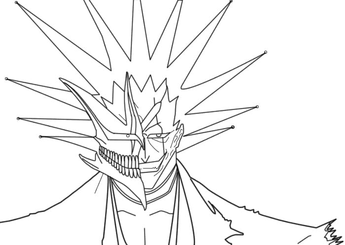 Angry toshiro coloring page