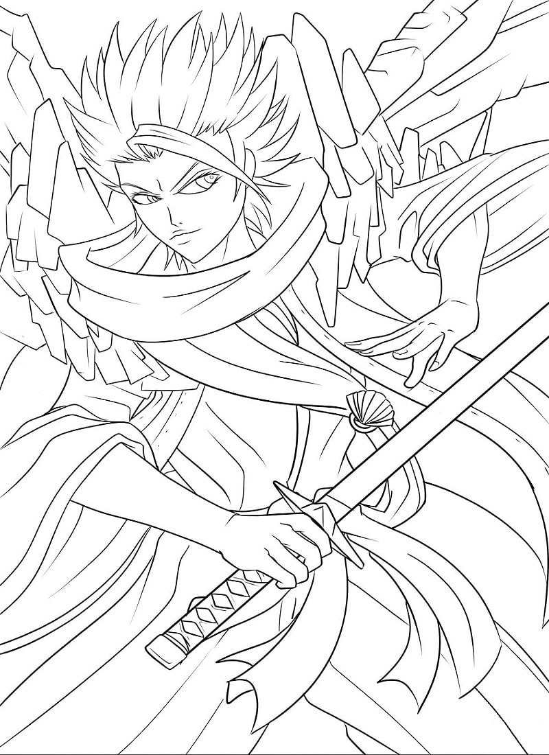 Printable toshiro hitsugaya coloring pages