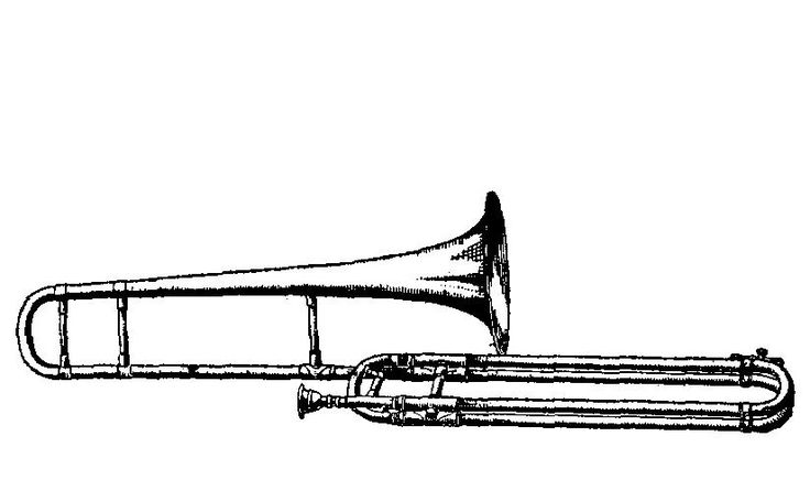 Trombone coloring pages