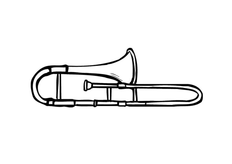 Coloring page trombone