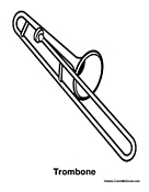 Trombone coloring pages