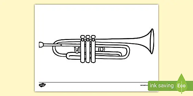 Trumpet colouring sheet teacher made