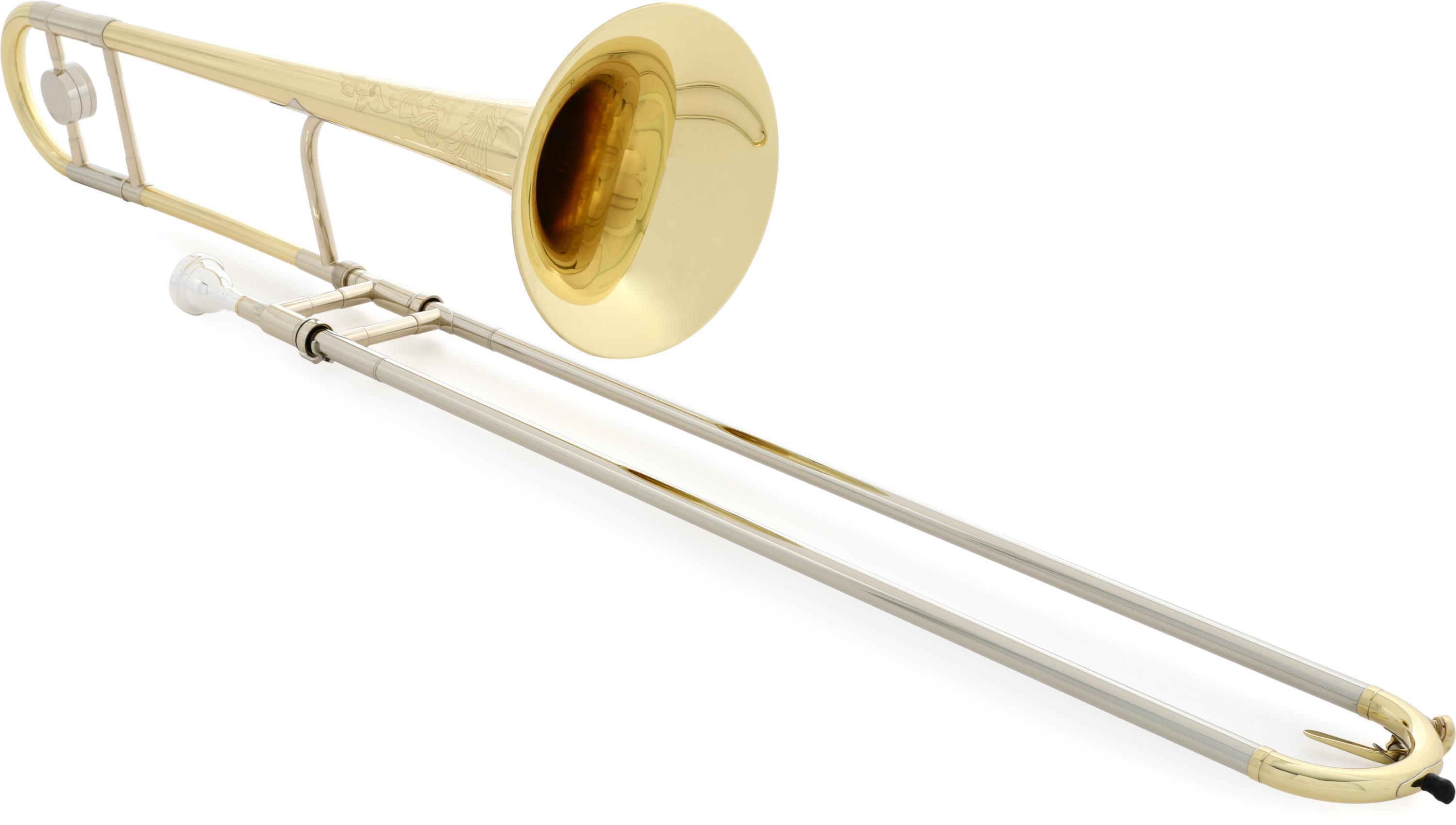 King b legend professional tenor trombone with dual bore and yellow brass bell