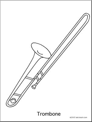 Coloring page trombone