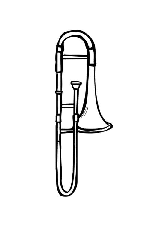 Coloring page trombone