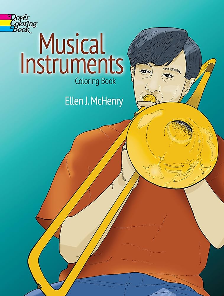 Musical instruments coloring book dover kids coloring books ellen j mchenry books