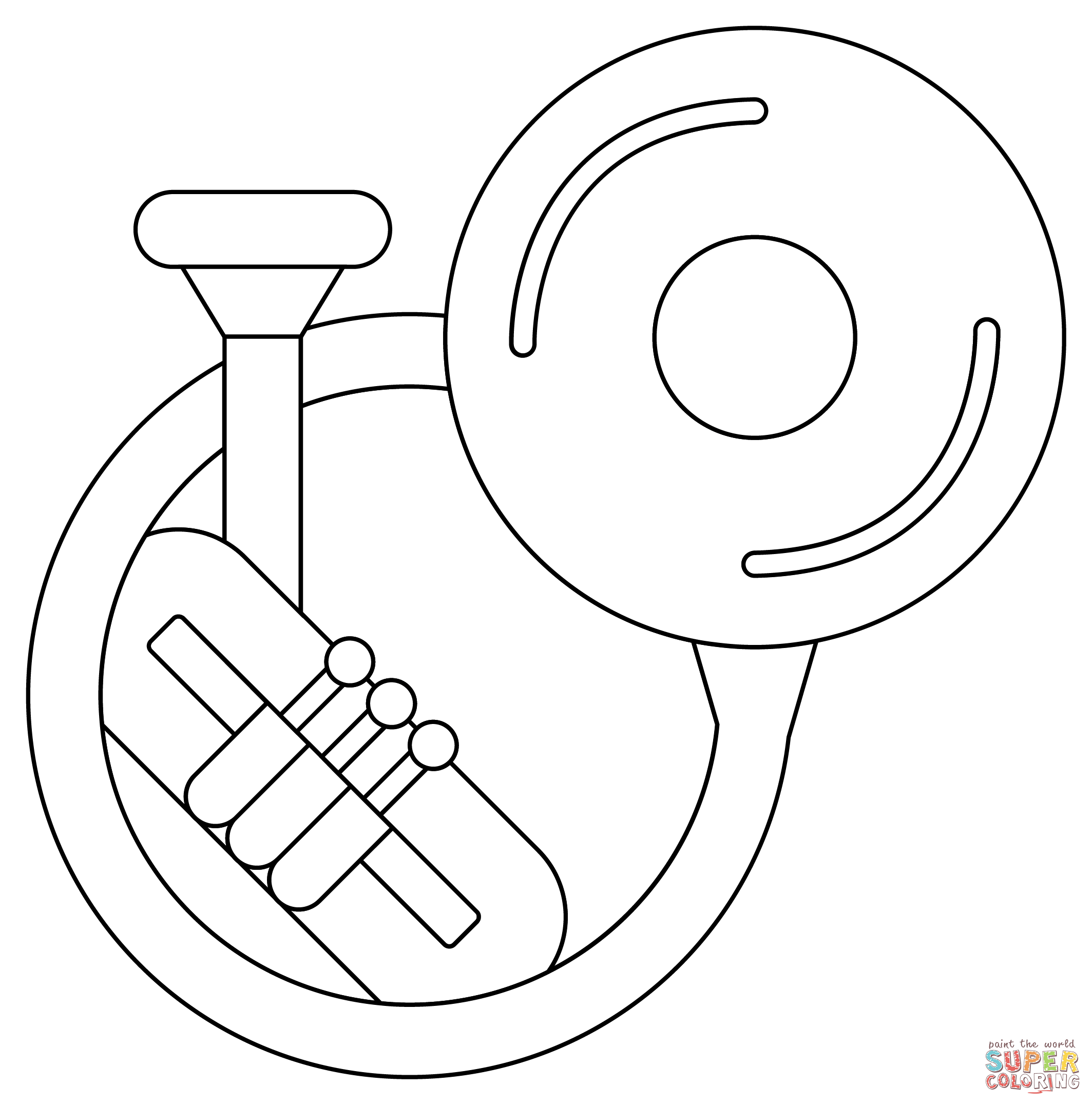 Sousaphone coloring page free printable coloring pages