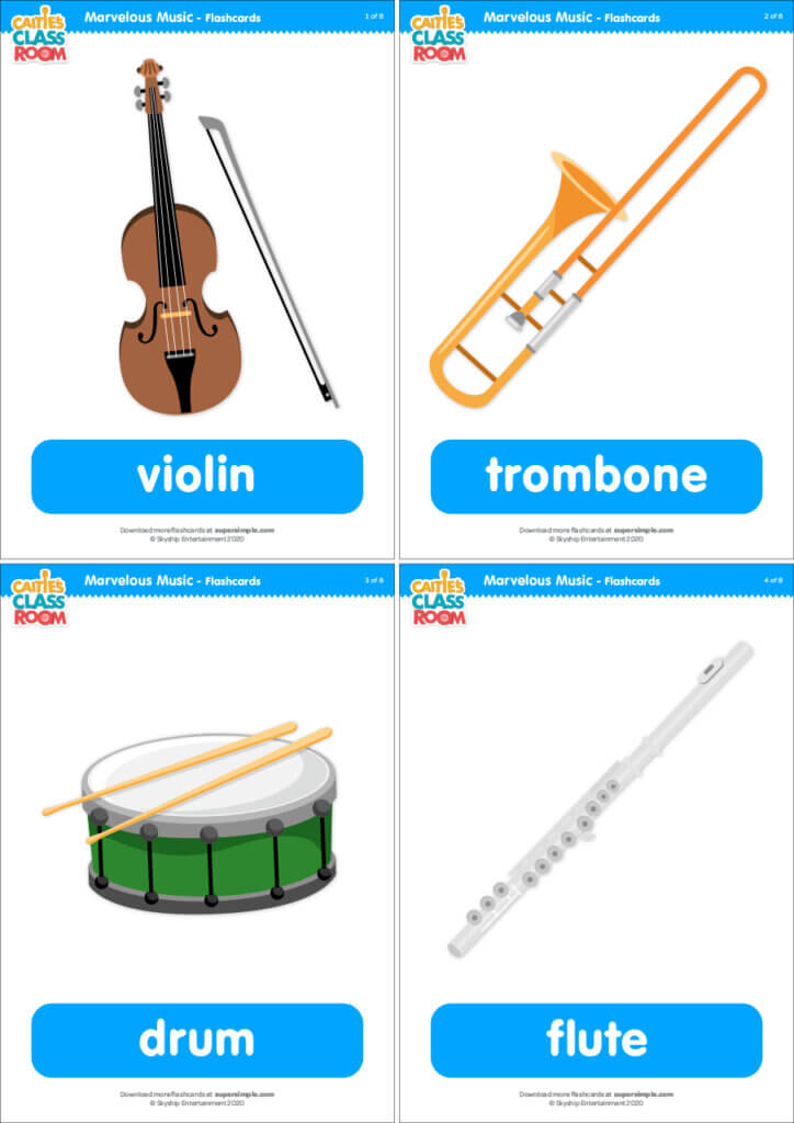 Marvelous music flashcards