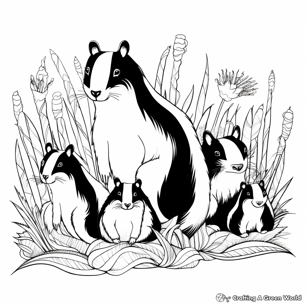 Skunk coloring pages