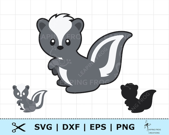 Skunk svg cricut cut files silhouette layered files skunk dxf skunk png skunk eps baby skunk clipart cartoon skunk download instant download