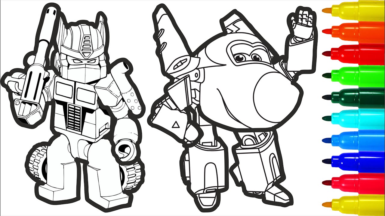 Transformers optimus prime super wings coloring pages