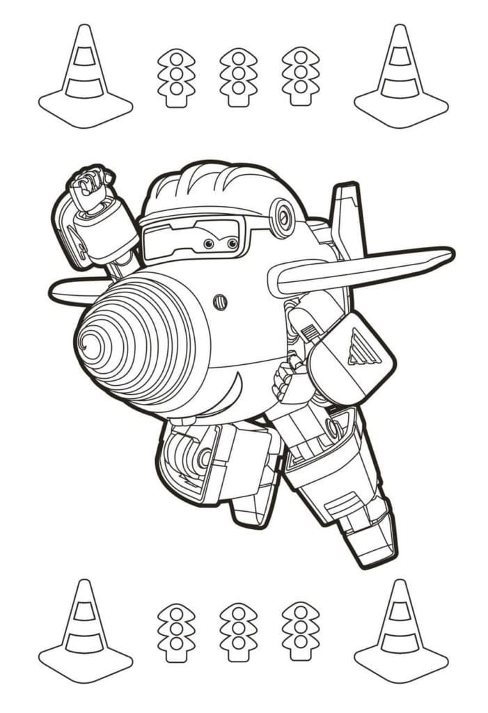 Todd from super wings coloring page