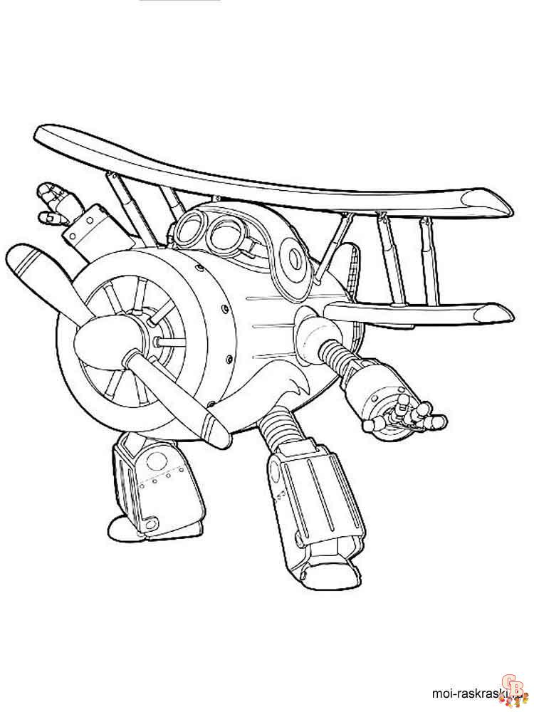 Cute super wings coloring pages for kids