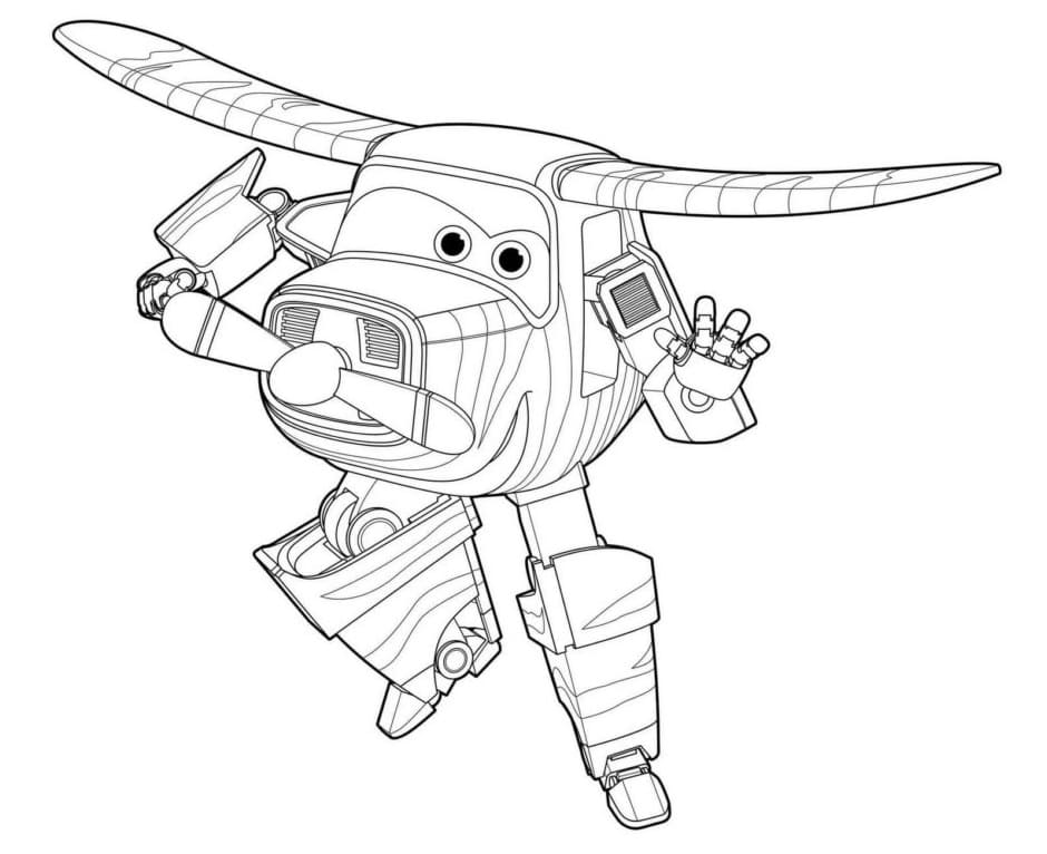 Bello in super wings coloring page