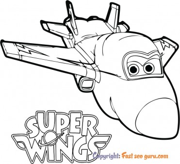 Super wings jerome colouring pages for kids