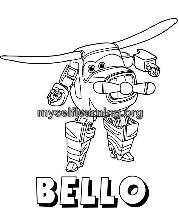 Super wings cartoons coloring sheet instant download