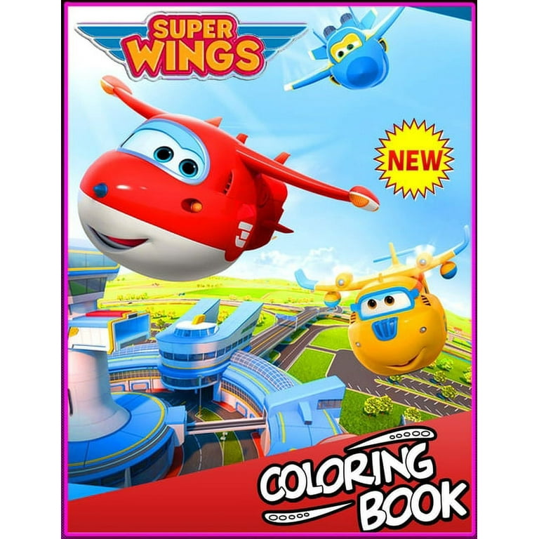 Super wings coloring book over pages of high quality super wings coloring book for kids and adults jerome big wing donnie jimbo bello albert coloring pages it will be