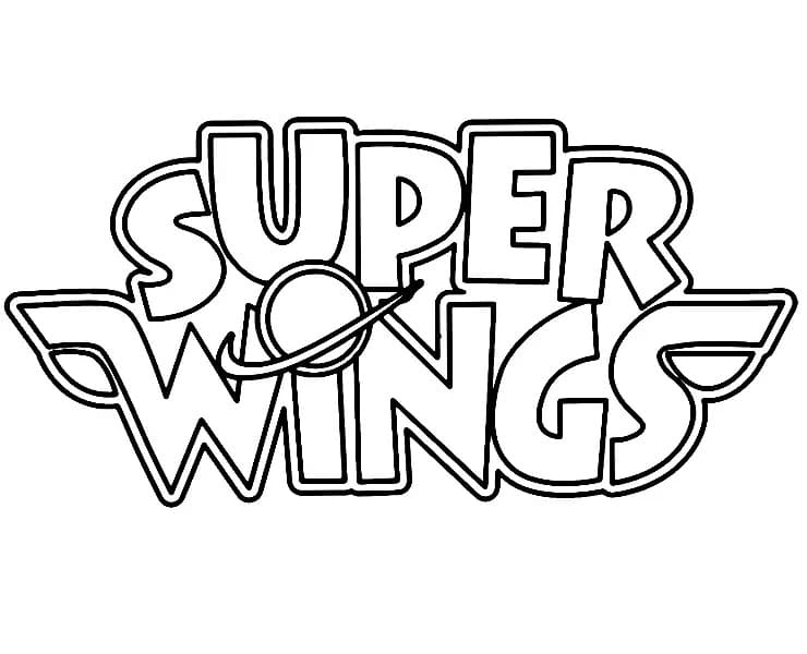 Super wings logo coloring page