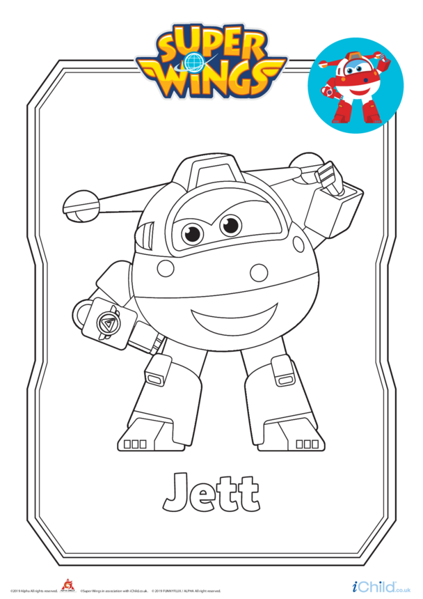 Super wings jett louring in picture robot form