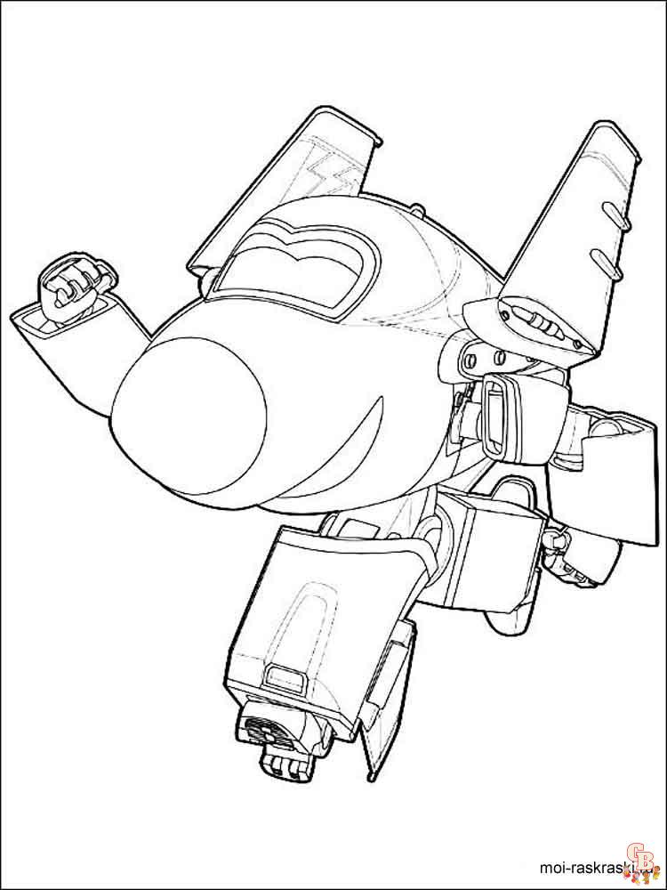 Cute super wings coloring pages for kids