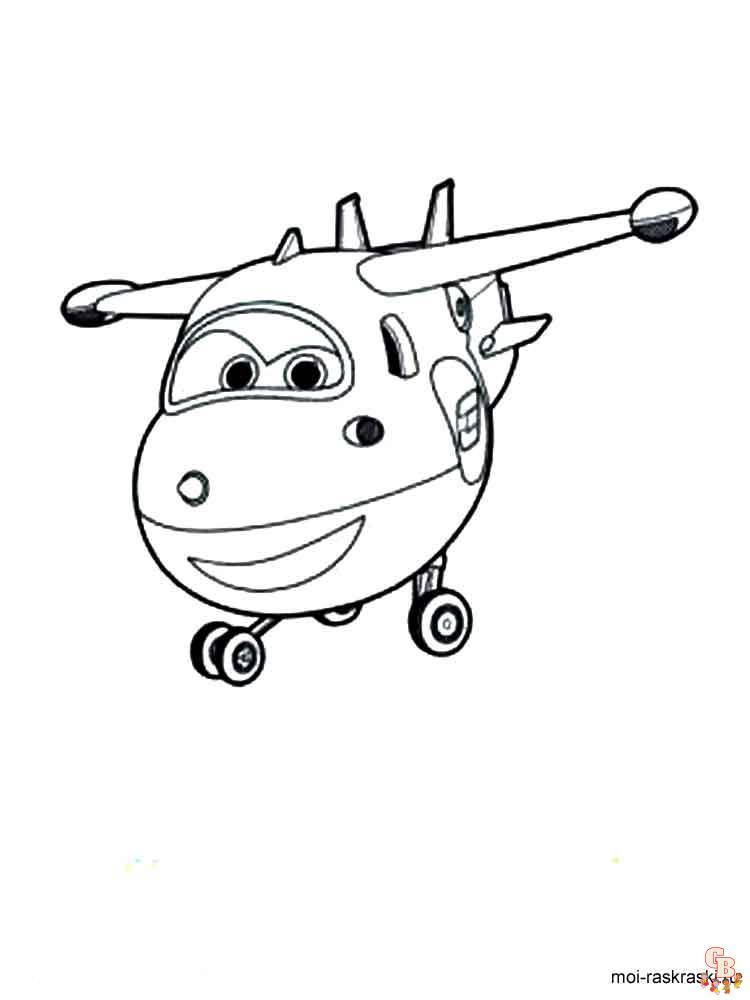 Cute super wings coloring pages for kids