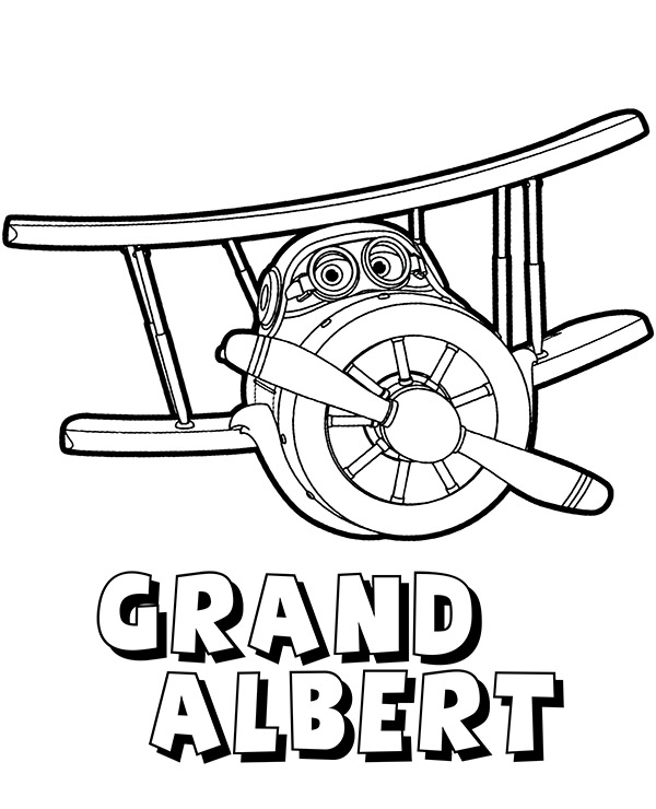 Super wings grand albert coloring page