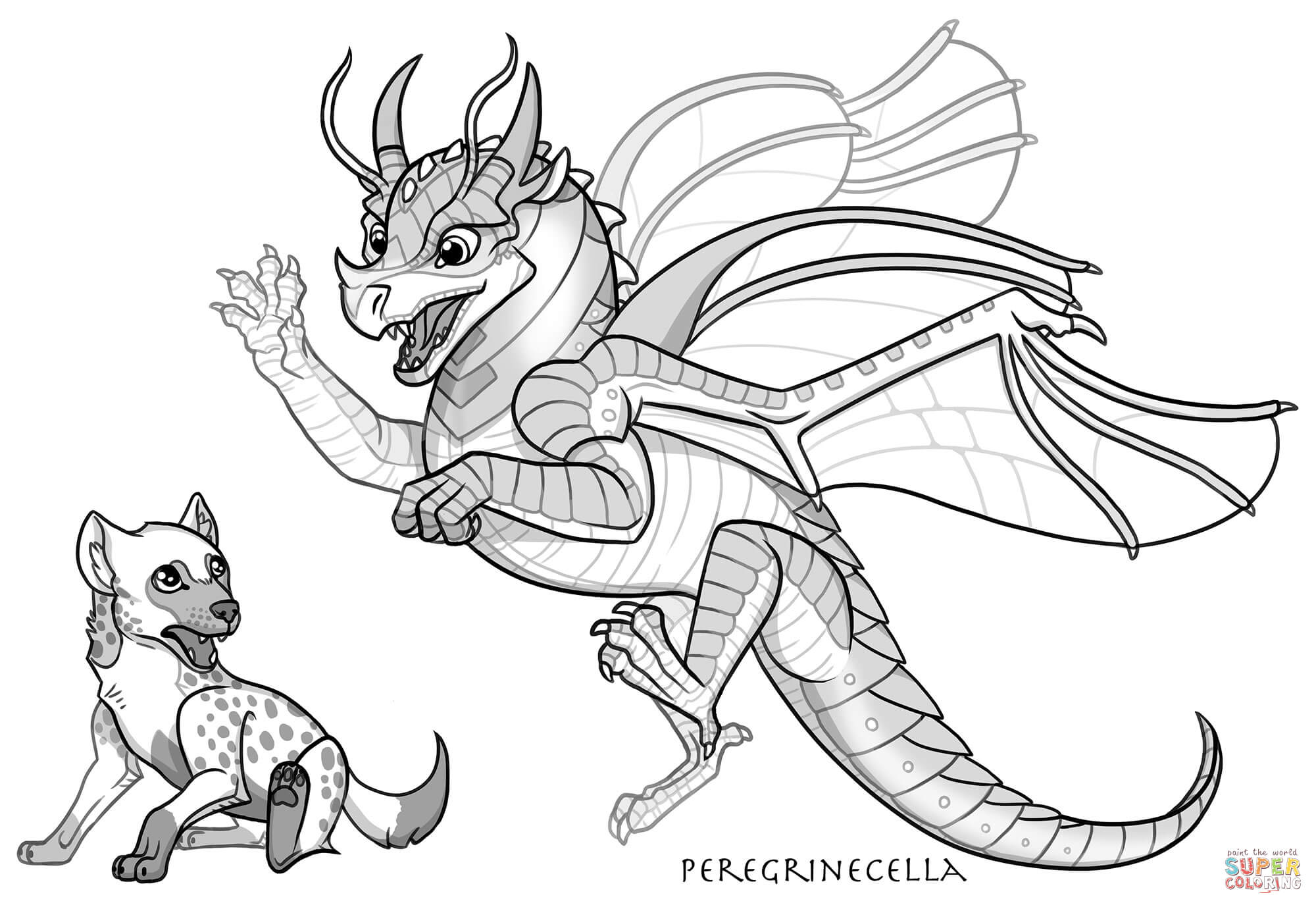 Baby beetlewing dragon coloring page free printable coloring pages