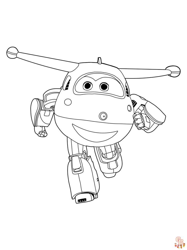 Cute super wings coloring pages for kids