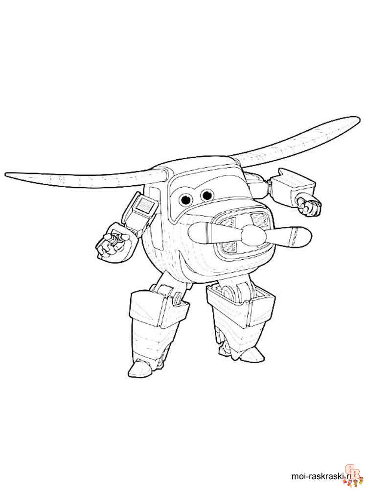 Cute super wings coloring pages for kids