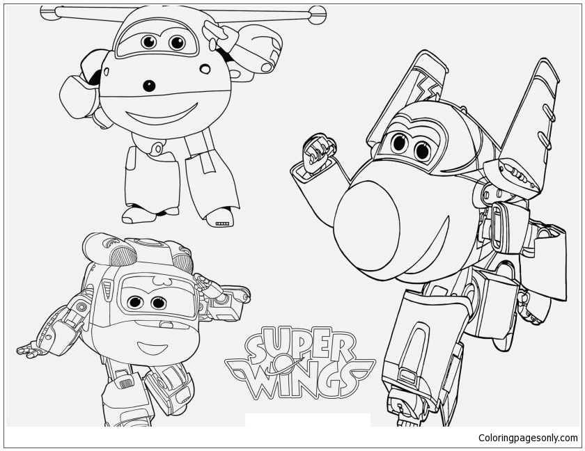 Super wings coloring pages