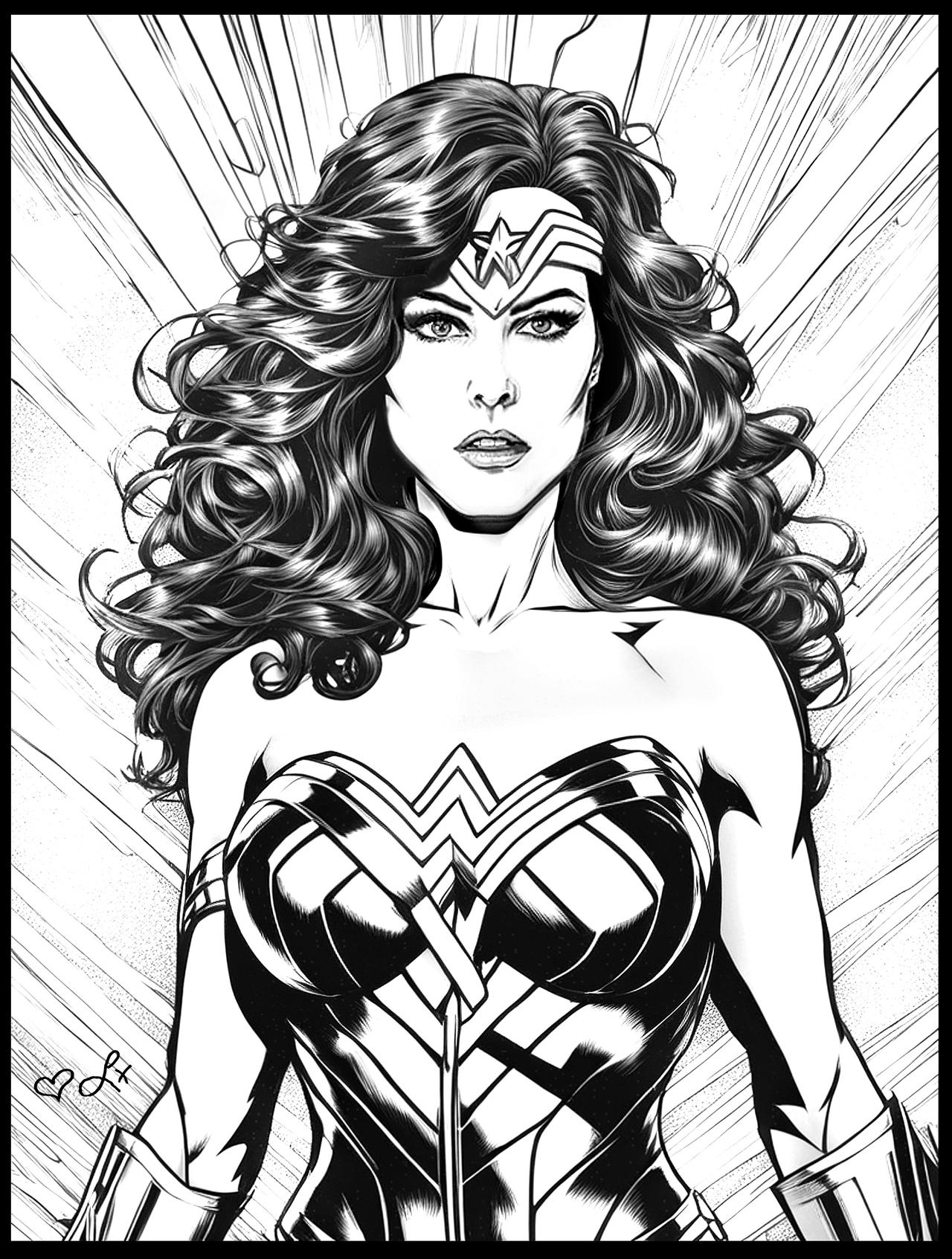 Wonder woman coloring page by lxzandra on