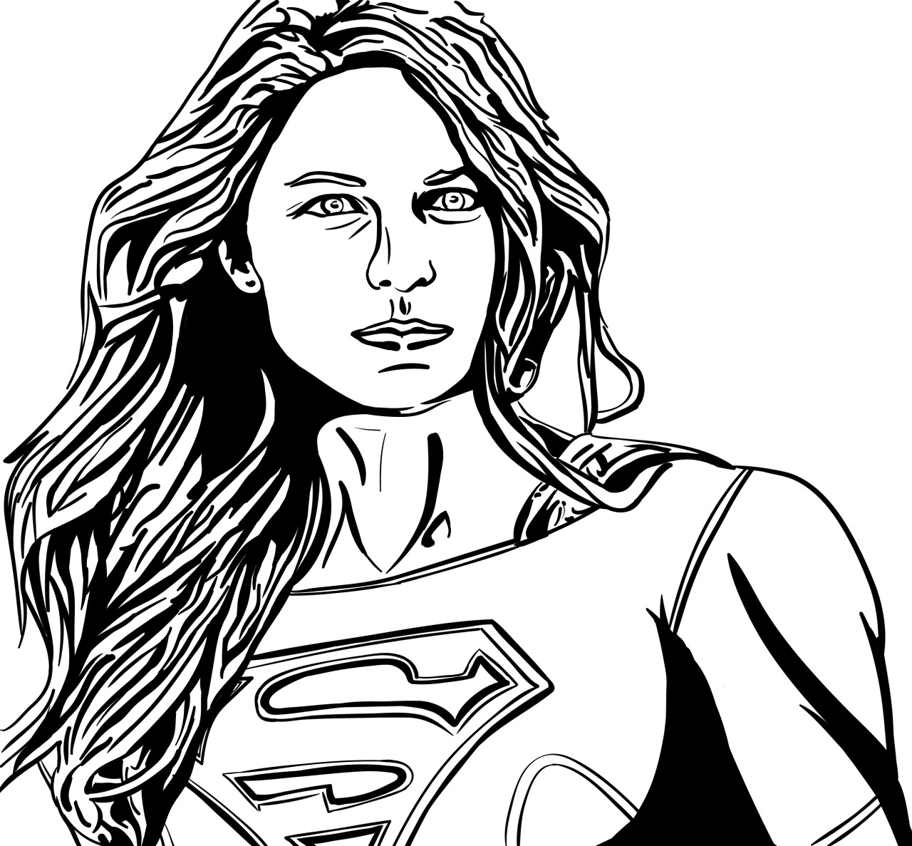 Supergirl coloring pages