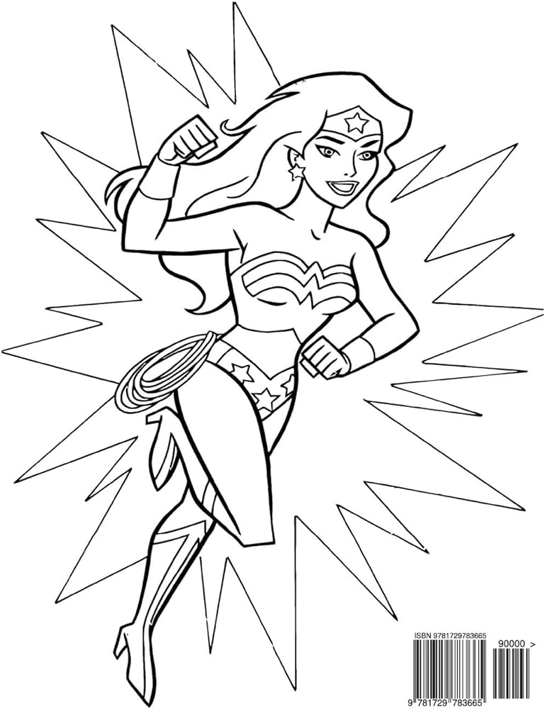 Wonder woman coloring book coloring book for kids and adults activity book with fun easy and relaxing coloring pages books