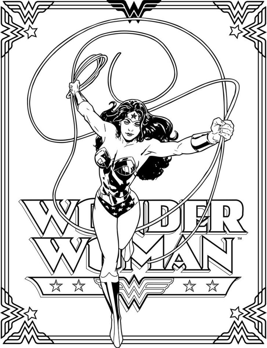 Wonder woman coloring book world exclusive free downloads giveaway