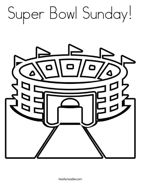 Super bowl sunday coloring page