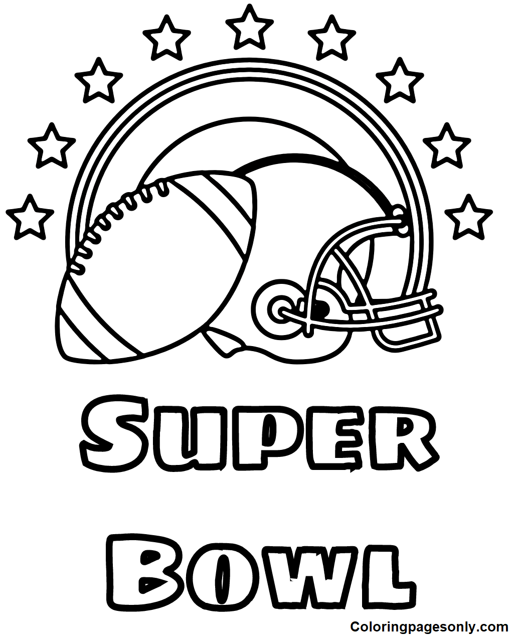 Super bowl coloring pages printable for free download