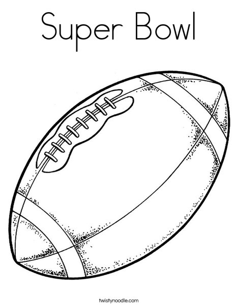 Super bowl coloring page