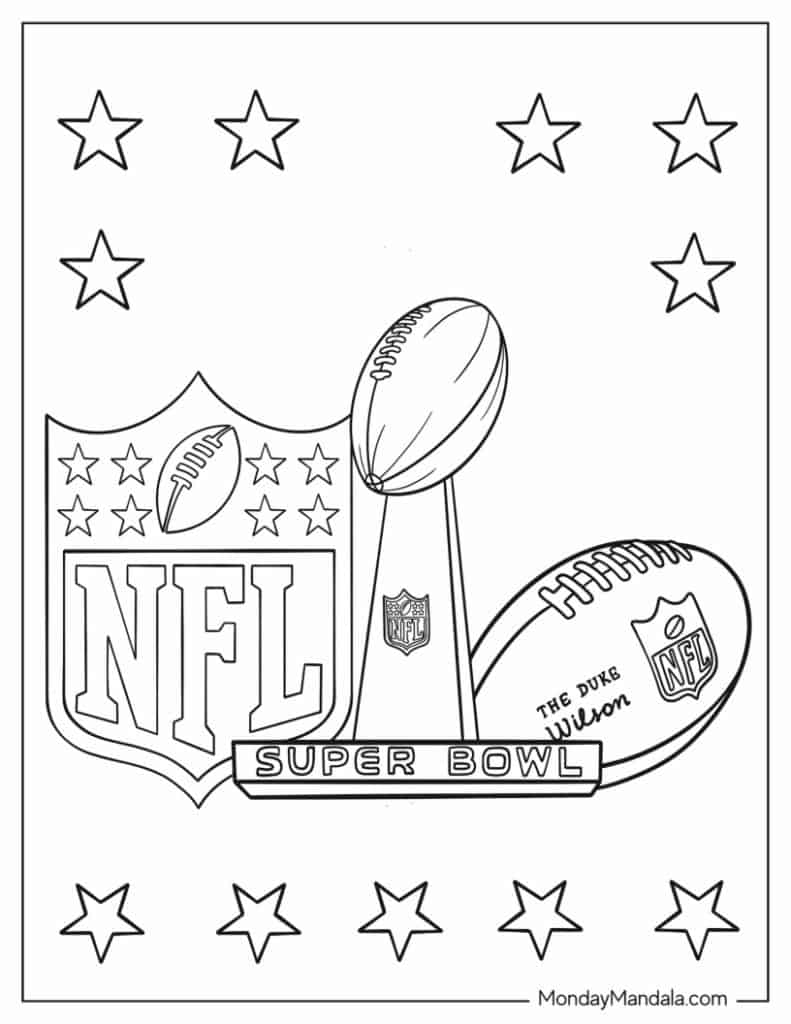 Football coloring pages free pdf printables